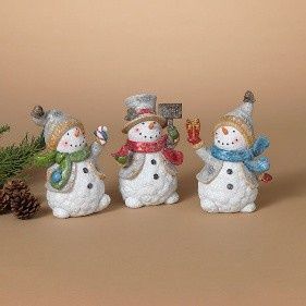 Snowman, 5.7" Holiday Snowman 3 Asst