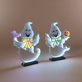 Infinity, Ghost w/ Jack O&#39; Lantern 19.5&quot; w/Cord