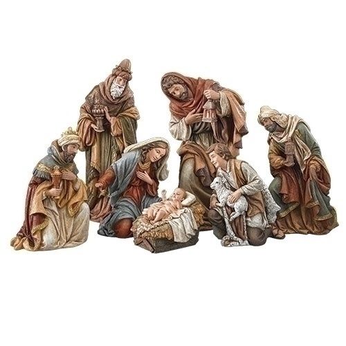 Nativity, 17&quot; Holy Family, 3 Kings, Shepherd 7 pc