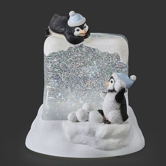Snow Globe, Penguins on Ice Cube 7&quot;