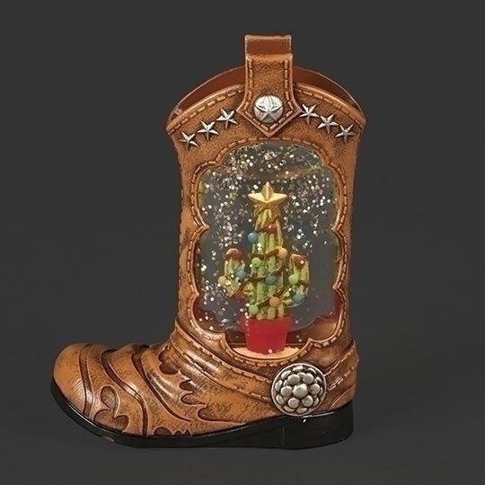 Snow Globe, Boot w/Cactus 5.5&quot;