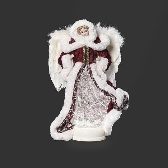 Snow Globe, Angel Berry Robe Feather Wings14&quot;