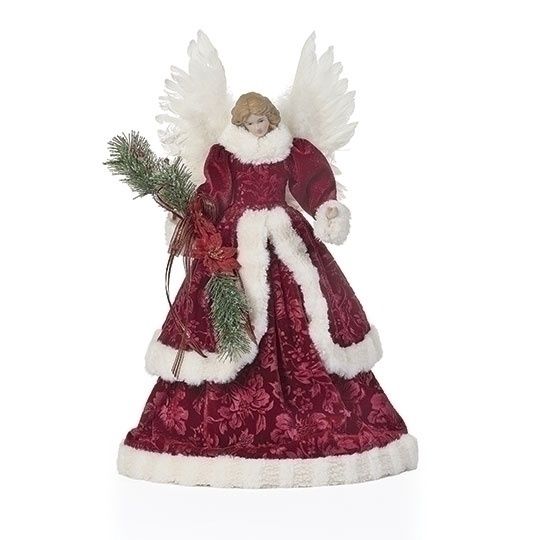 Tree Topper, Angel Berry Robe w/ Feather Wings 16"