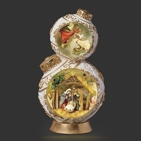 Nativity, Stacked Ornament 15&quot; Holy Family/Angels BO