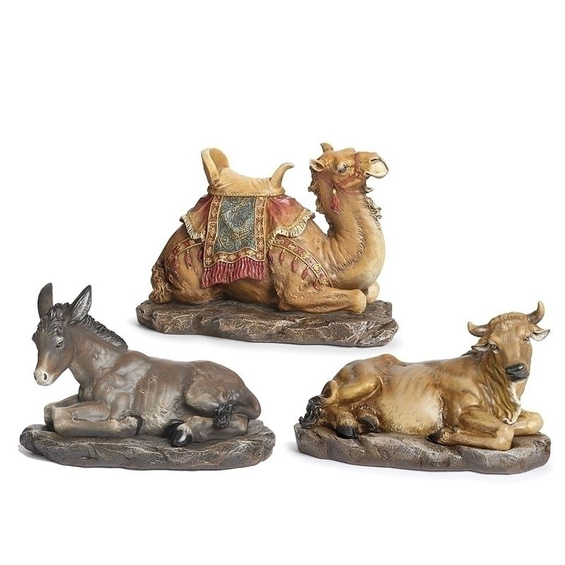 Nativity, Animals set/3 Camel, Ox, Donkey
