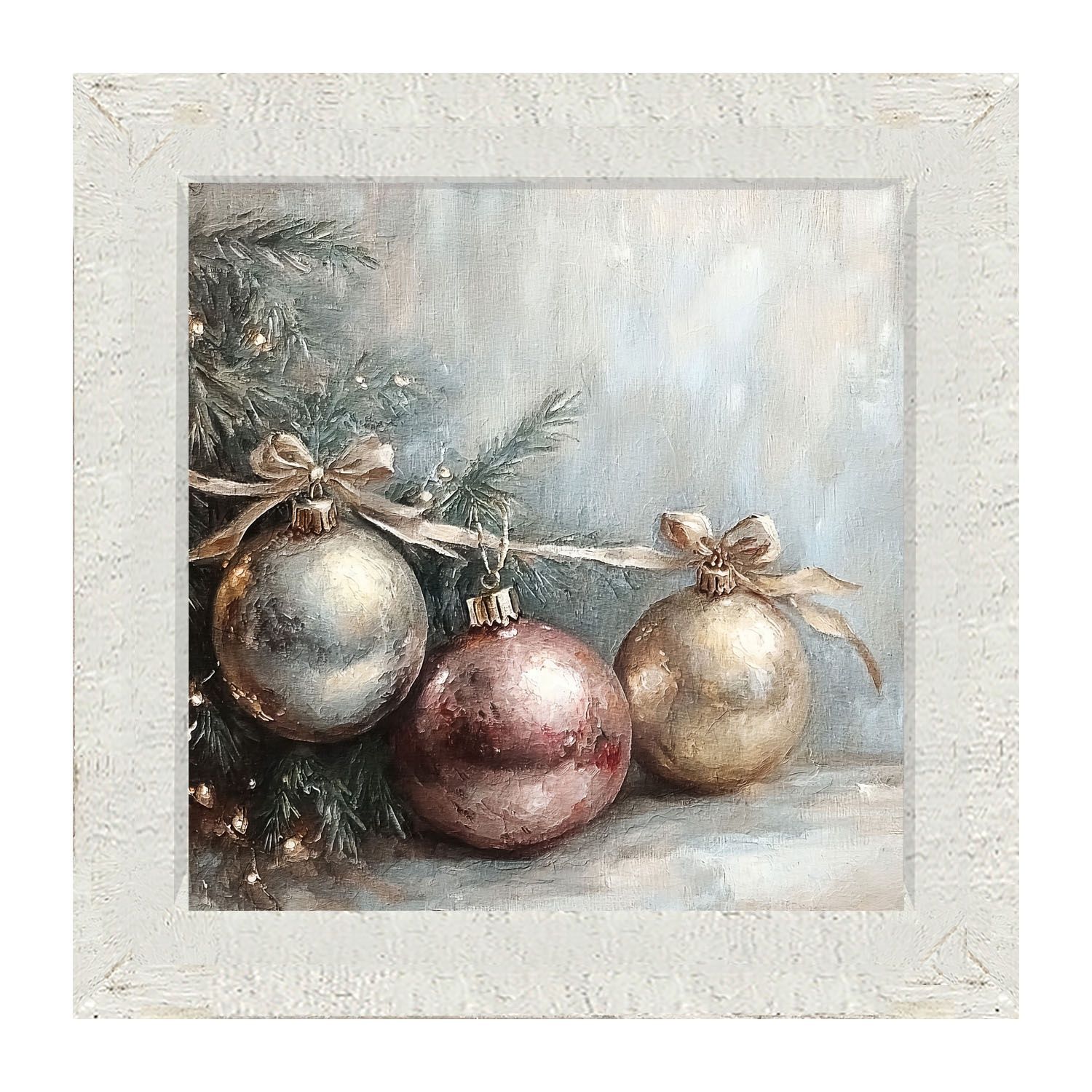 Pictures, Ornaments &amp; Bows 14x14