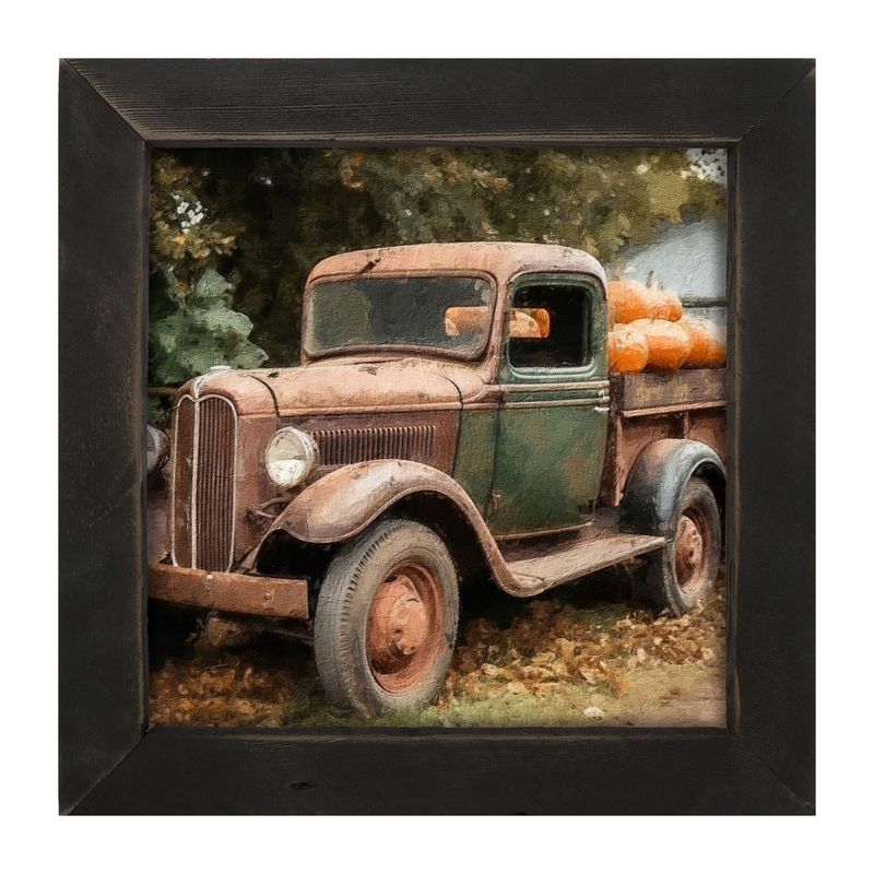 Picture, Green &amp; Brown Truck 14x14