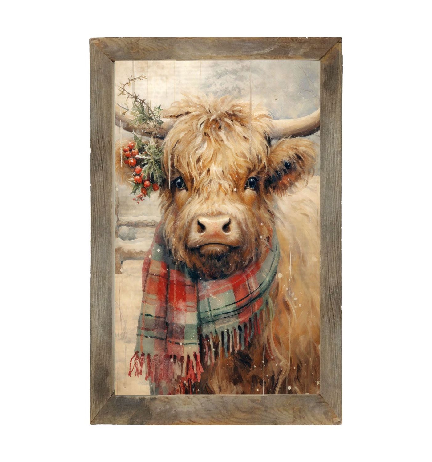 Picture, Cow w/Scarf Vertical 18x34