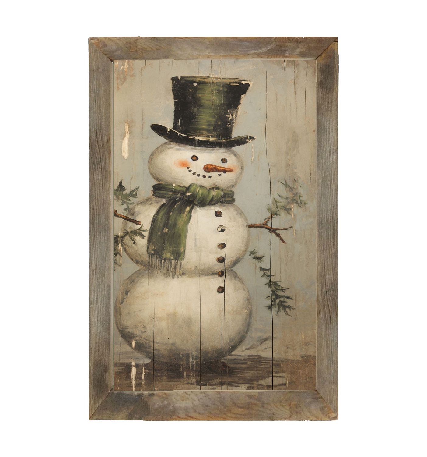 Picture, Snowman w/Green Scarf 16x25