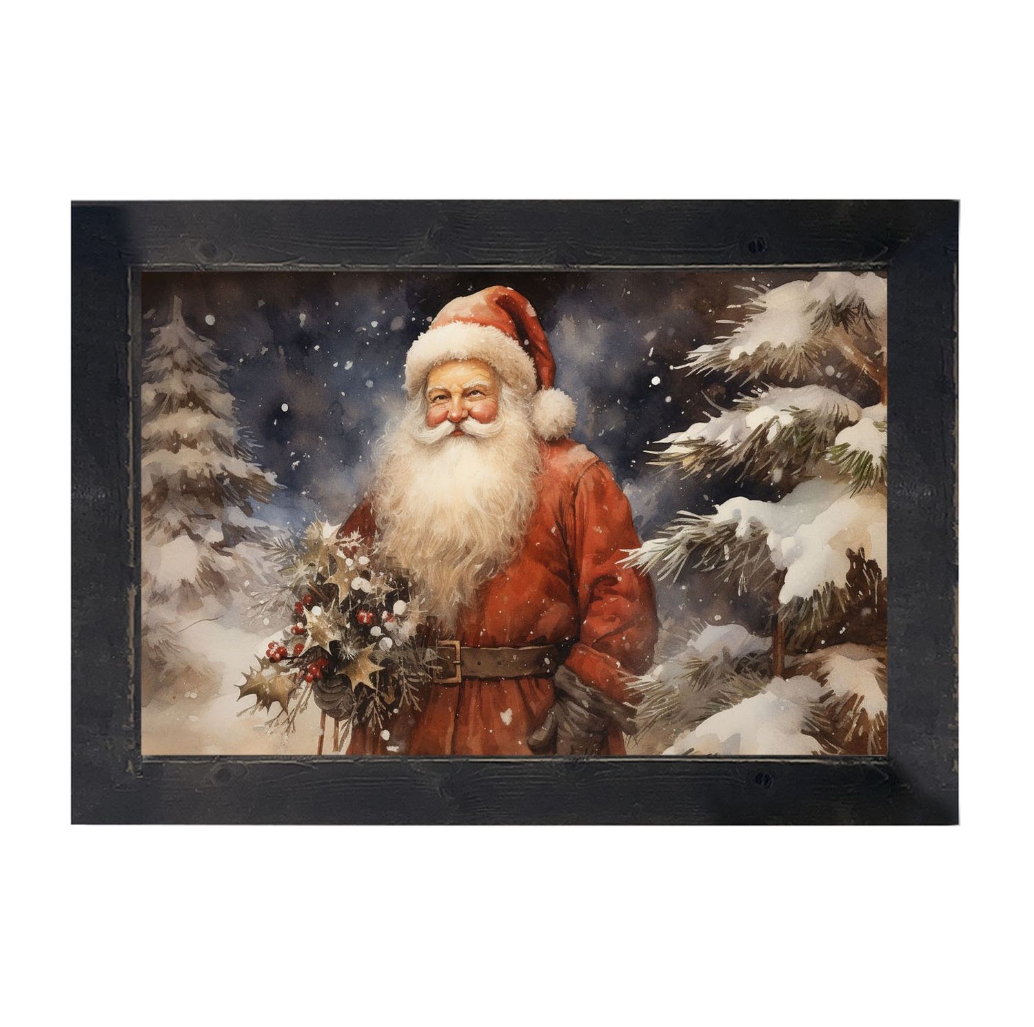 Picture, Winter Night Santa