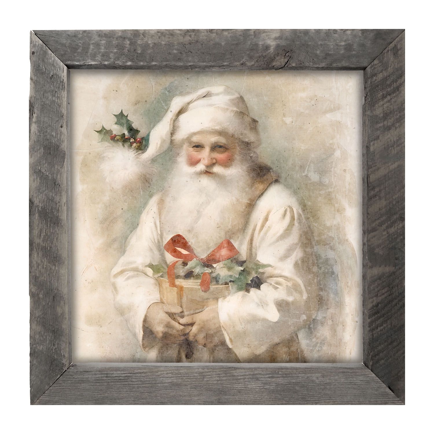 Picture, White Background Santa #4 14x14