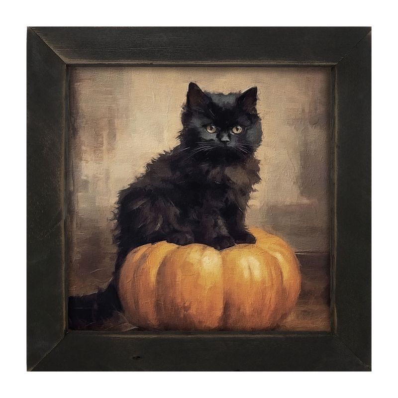 Picture, Cat on Pumpkin 14x14