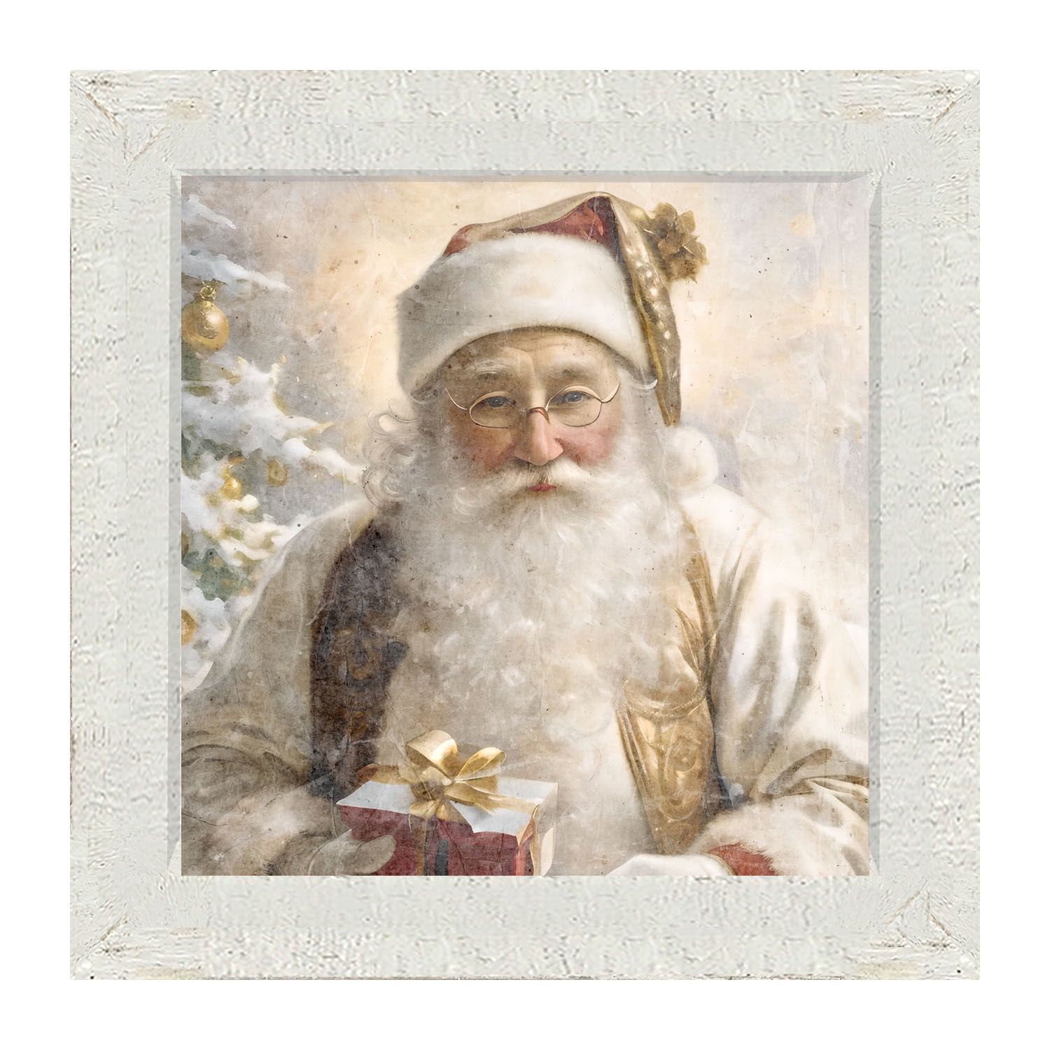 Picture, White Background Santa #7 14x14