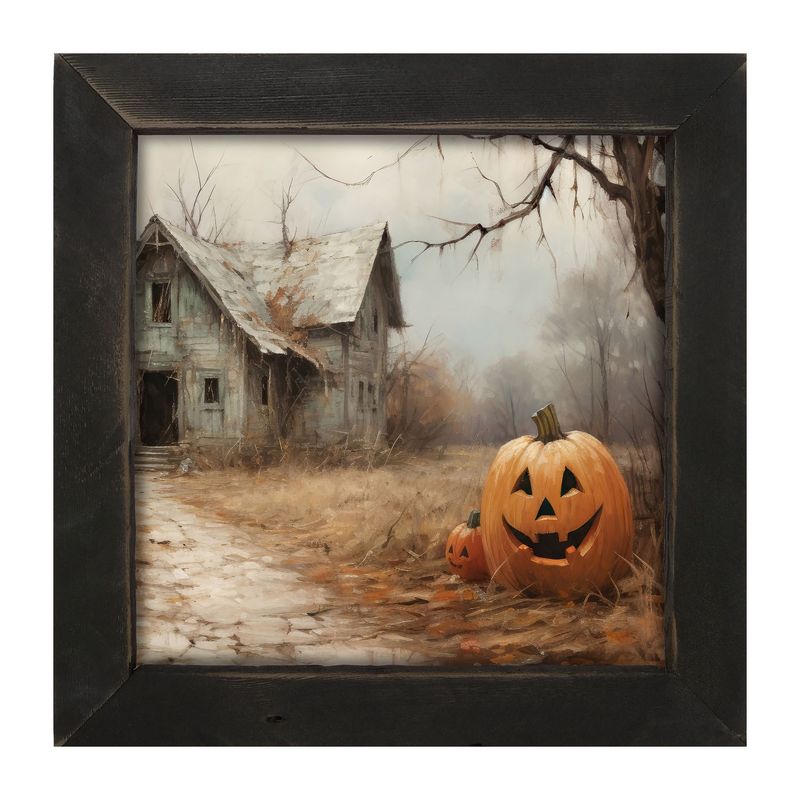 Picture, Abandoned House Jack O&#39;Lantern 14x14