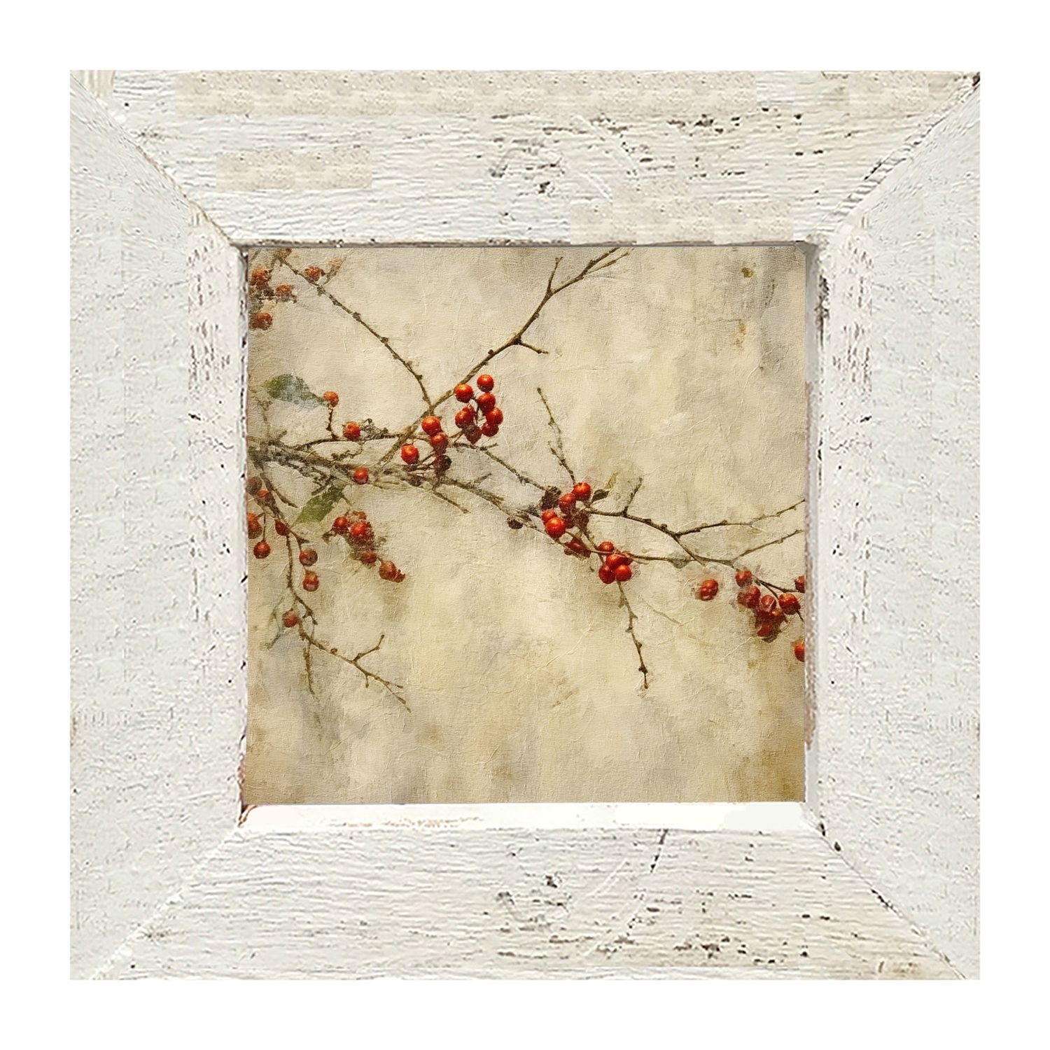 Picture, Holly Berry Branch 8x8