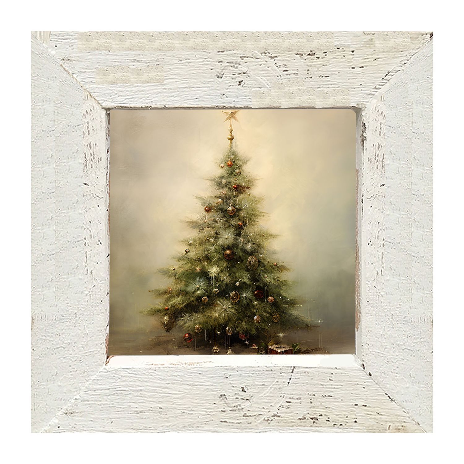 Picture, Christmas Tree w/Star 8x8
