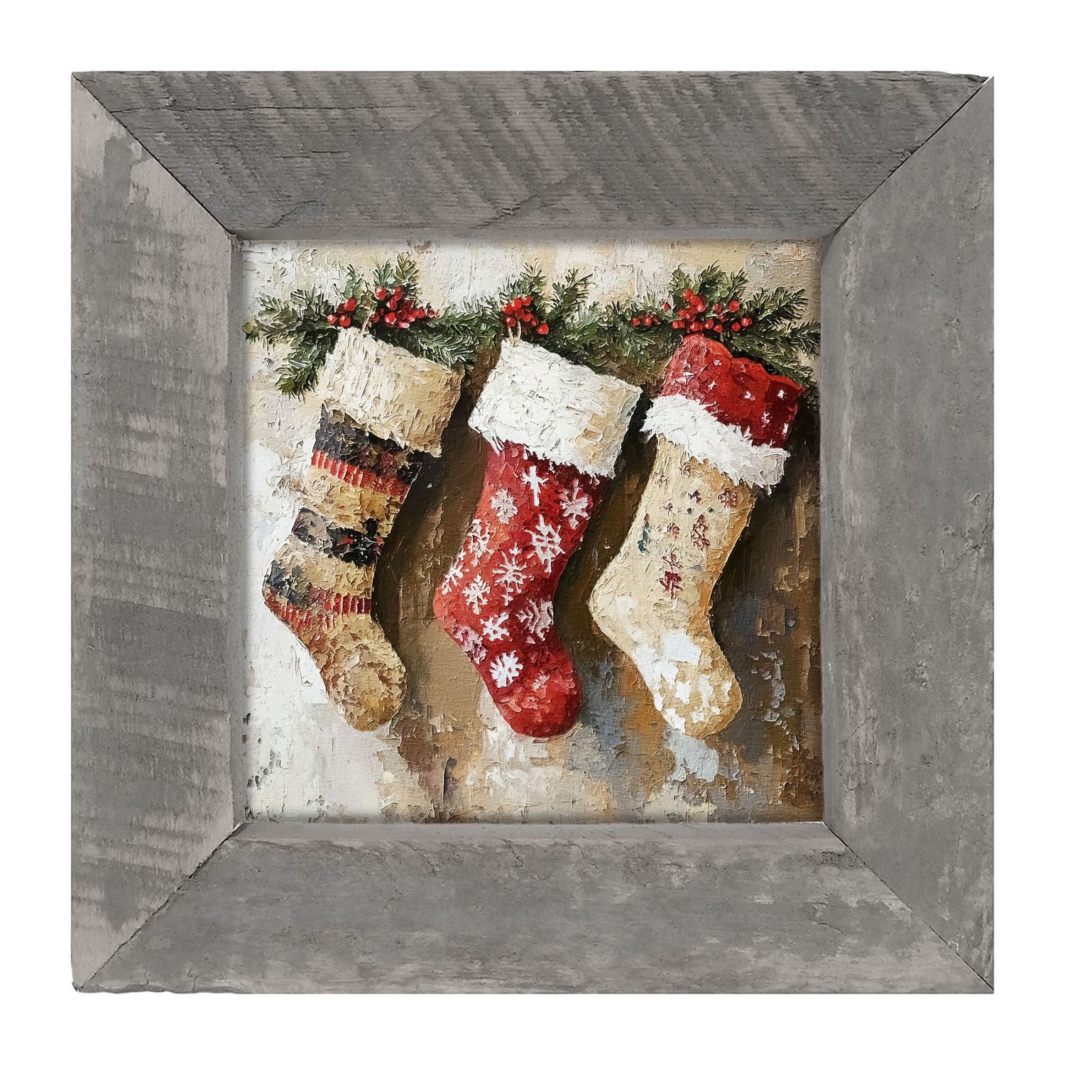 Picture, Rustic Stockings 8x8