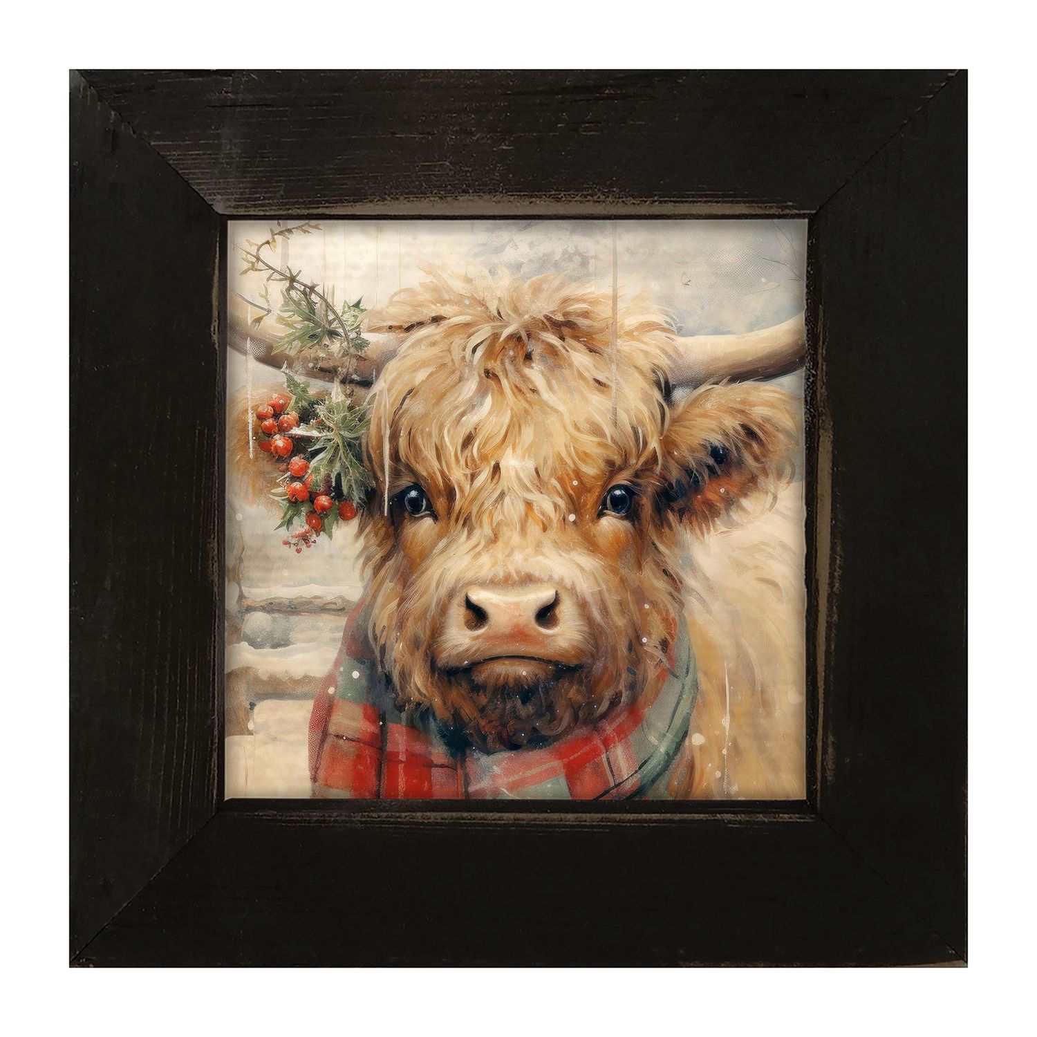 Picture, Cow w/Scarf 8x8