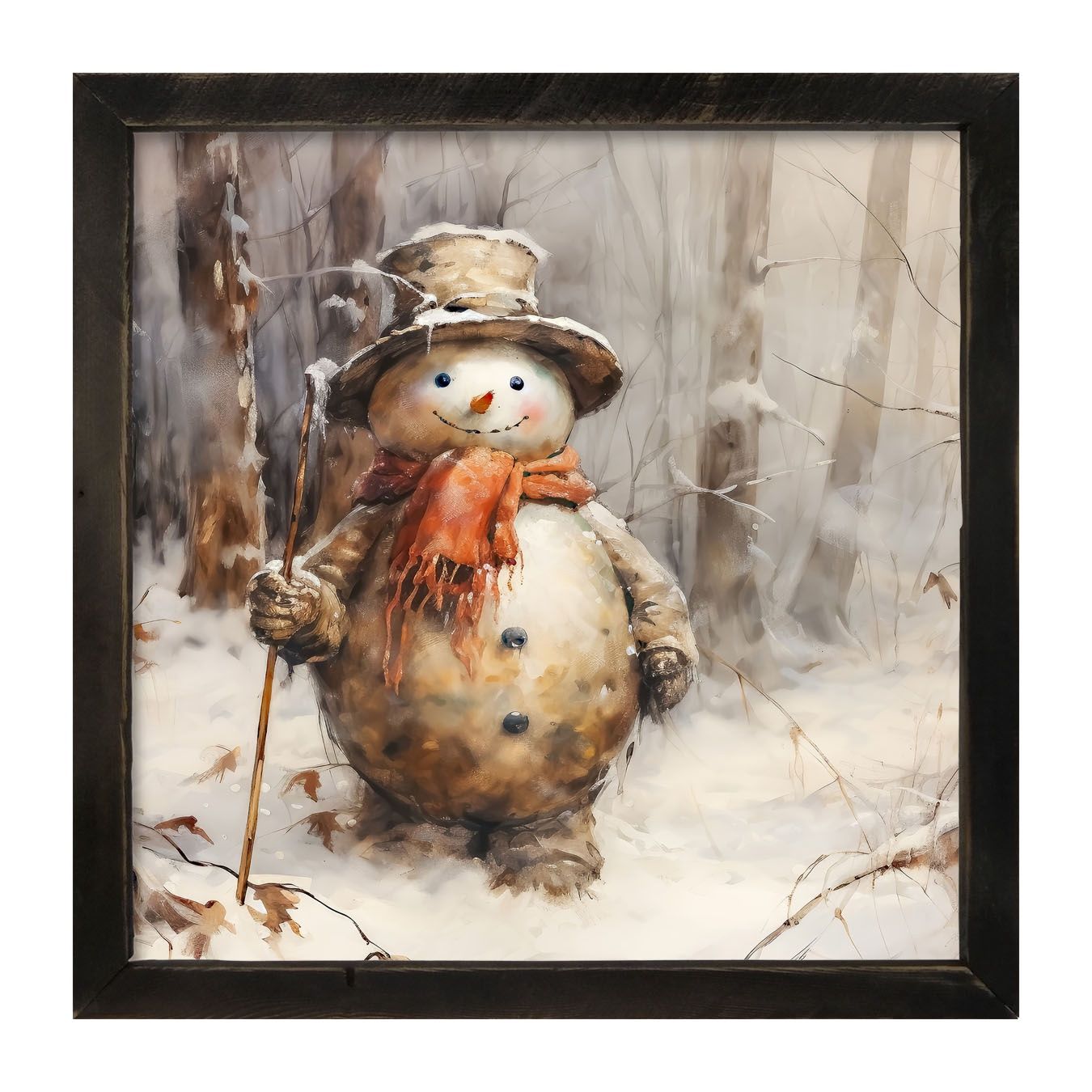 Picture, Rustic Snowman 25x25