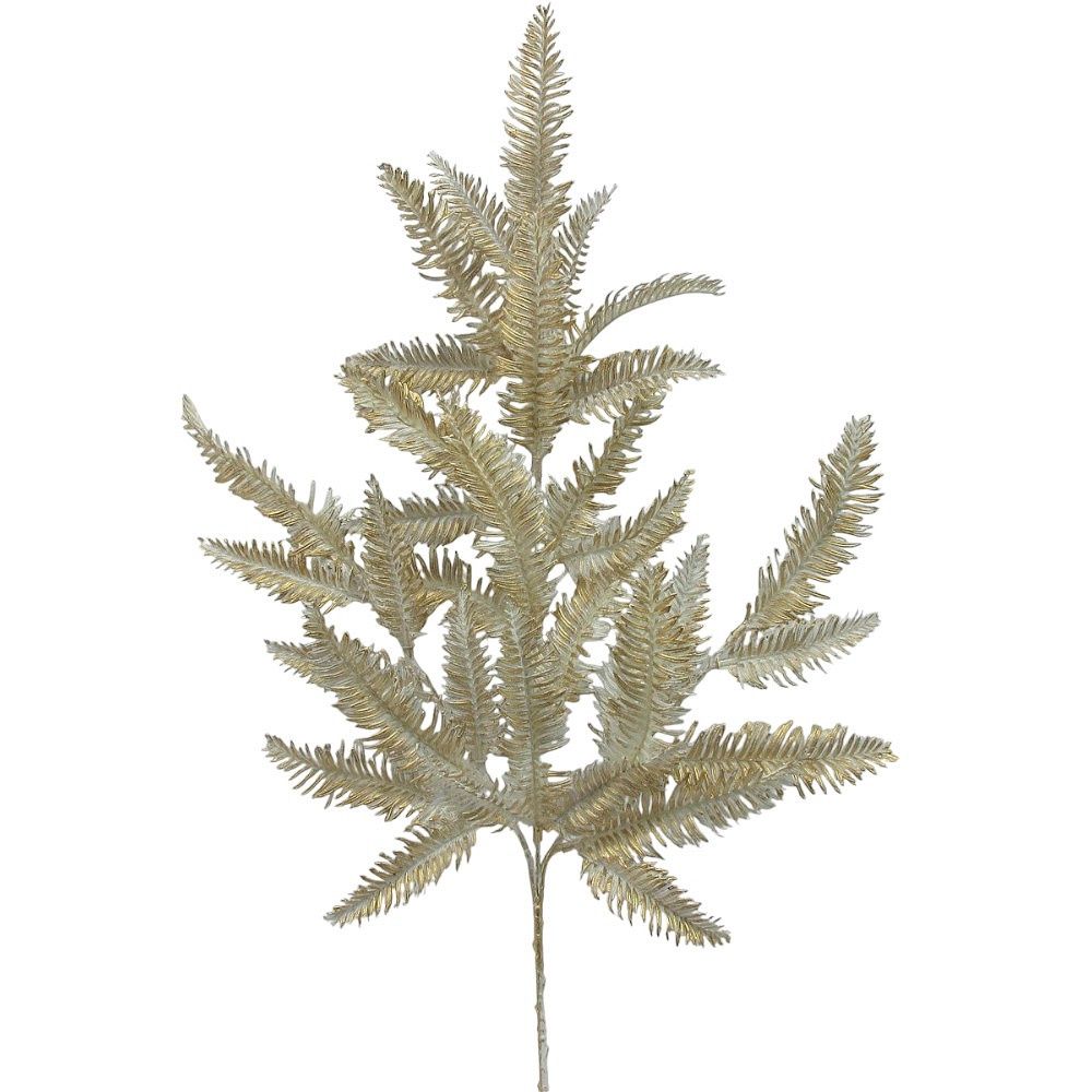 Spray, 29" Wht/Gold Metallic Balsam