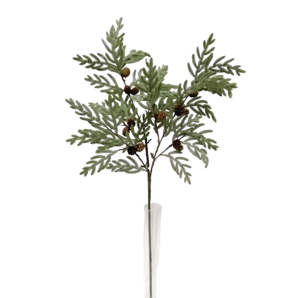 Branch, 36&quot; Lt Green Cypress Pinecone