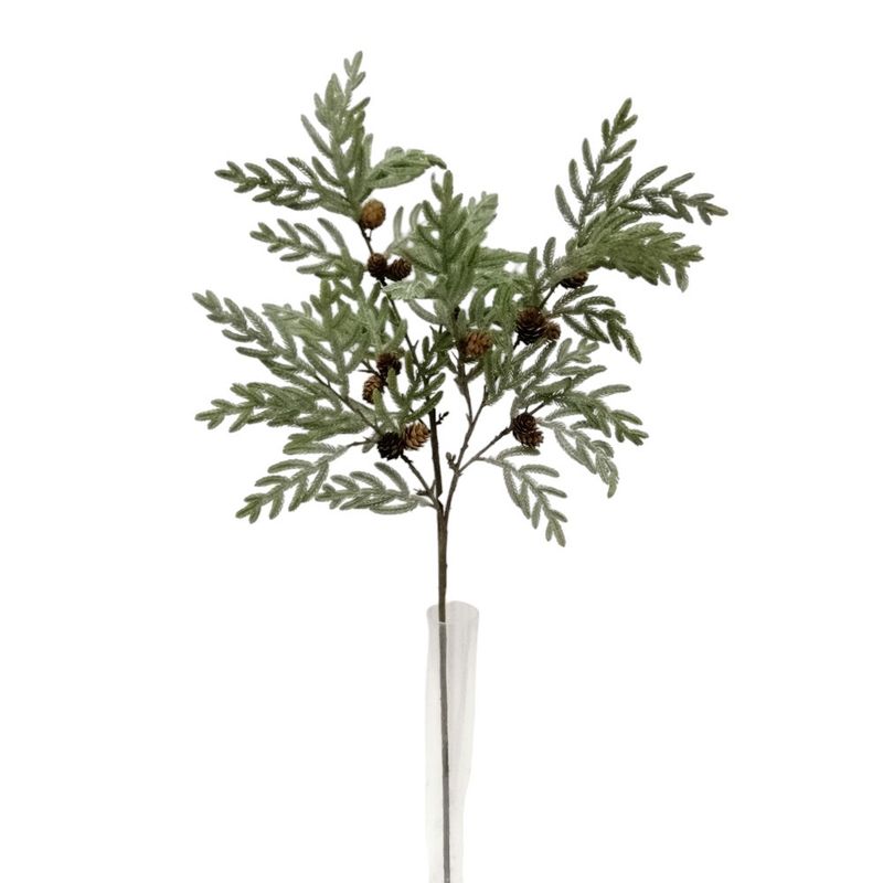 Branch, 36&quot; Lt Green Cypress Pinecone