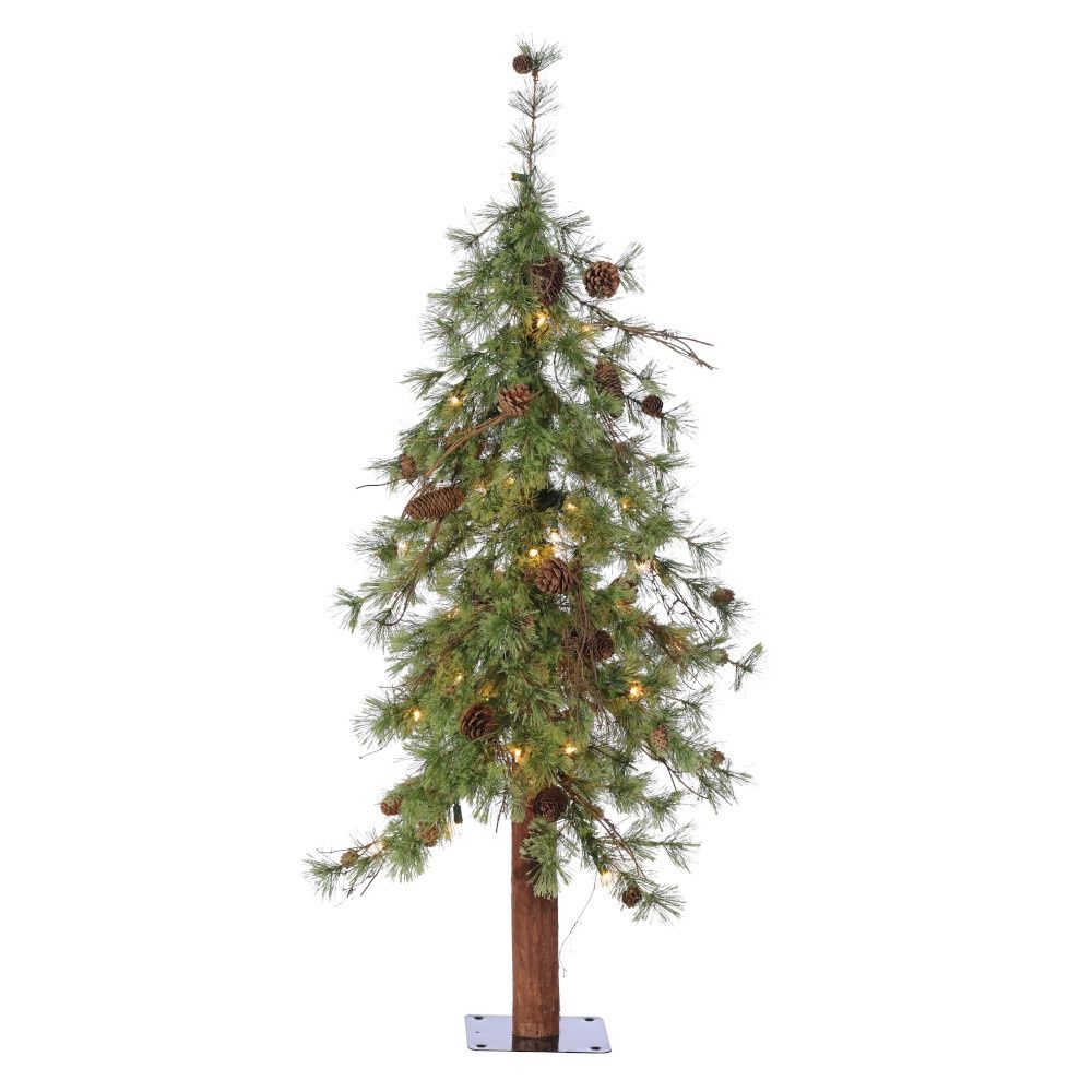 Tree, 4&#39;x28&quot; Sierra Mix Pine w/Wood Trunk