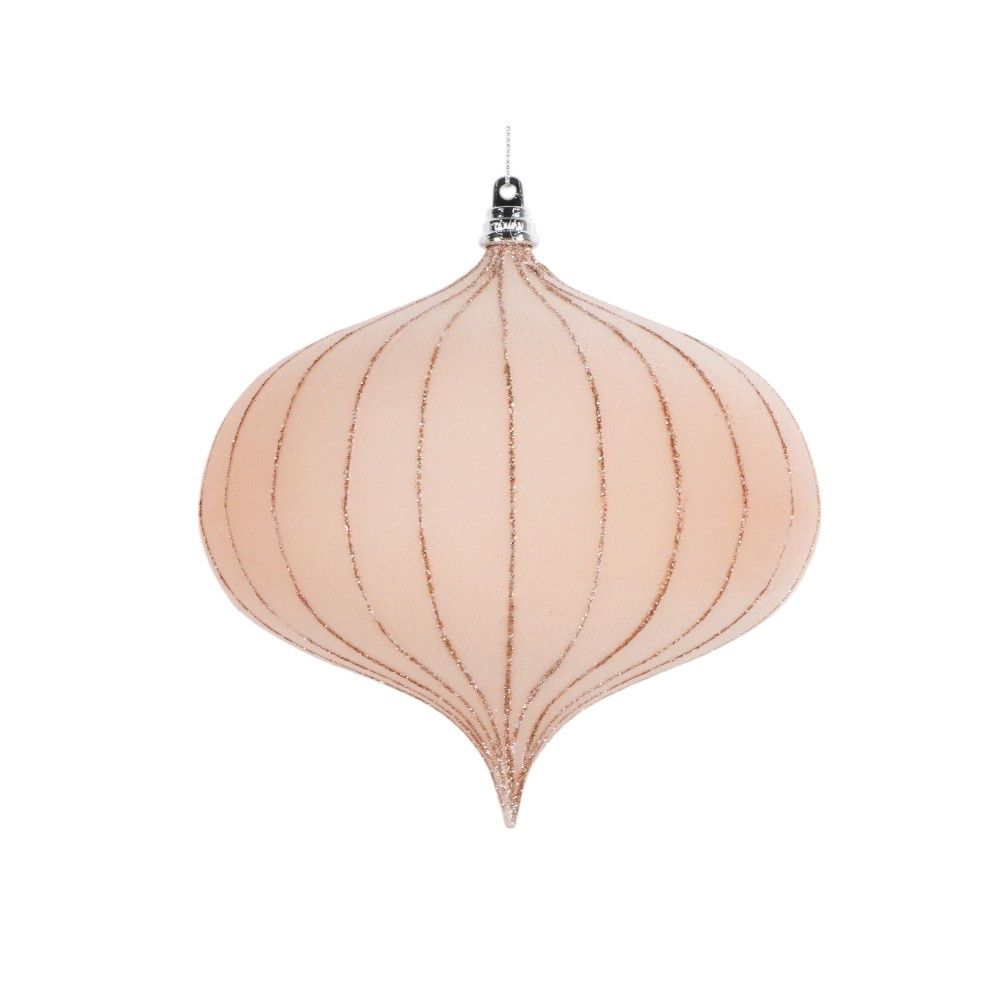 Ornament, 160MM Peach Stripe Onion