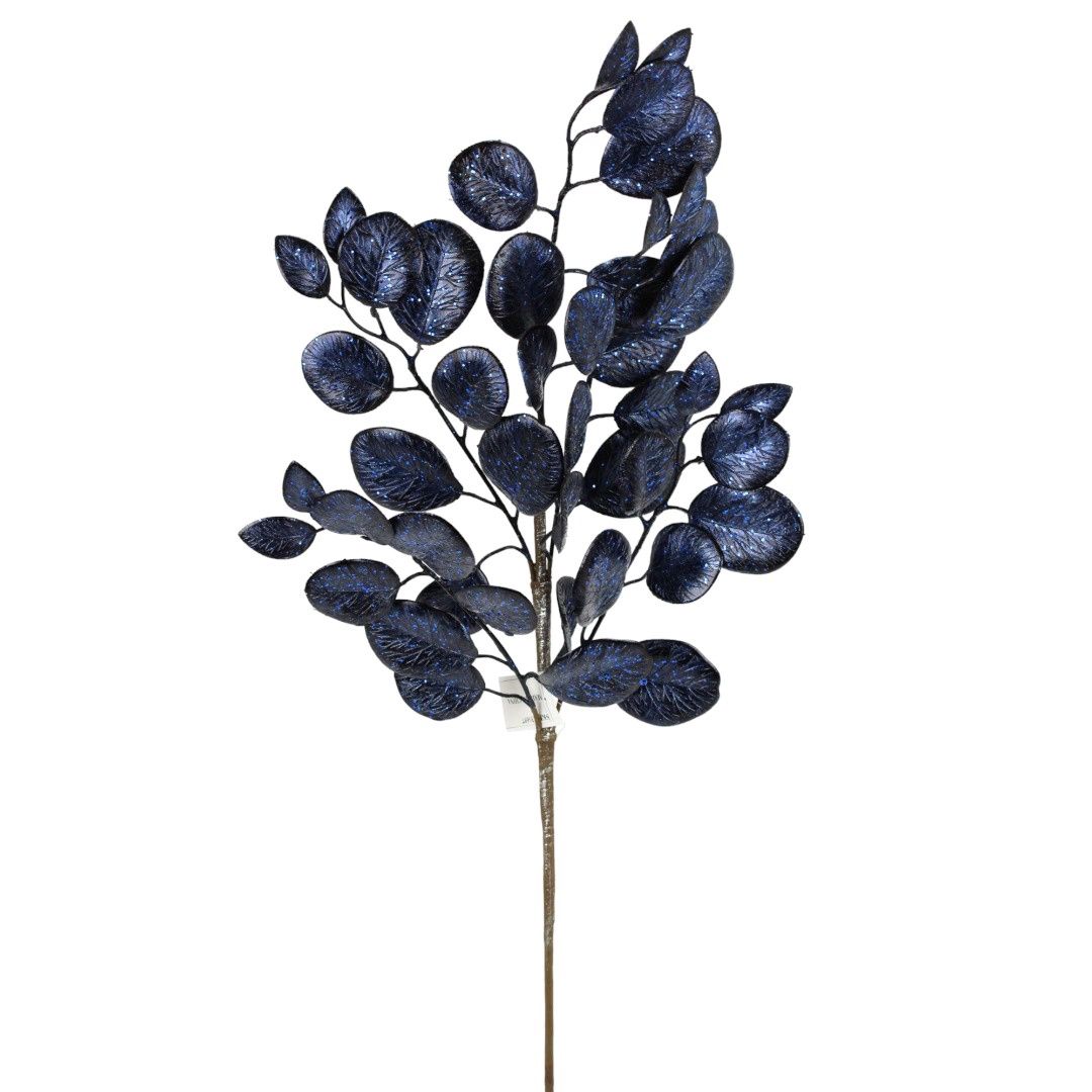 Spray, 26&quot; Navy Metallic Leaf