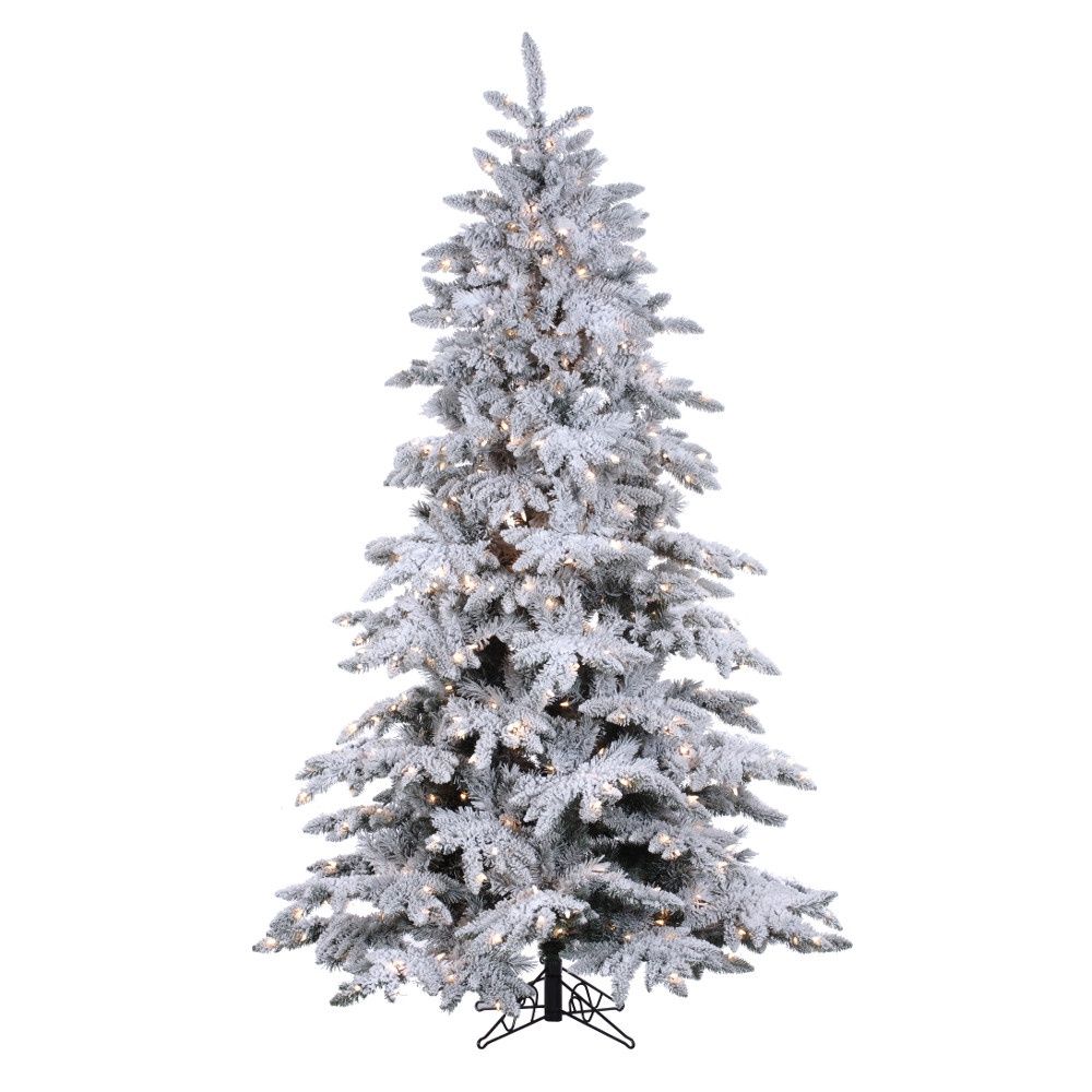Tree, 7.5&#39;x60&quot; Flocked Artic