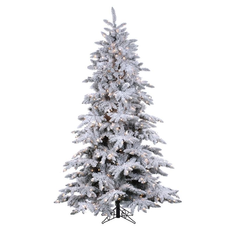 Tree, 7.5&#39;x60&quot; Flocked Artic