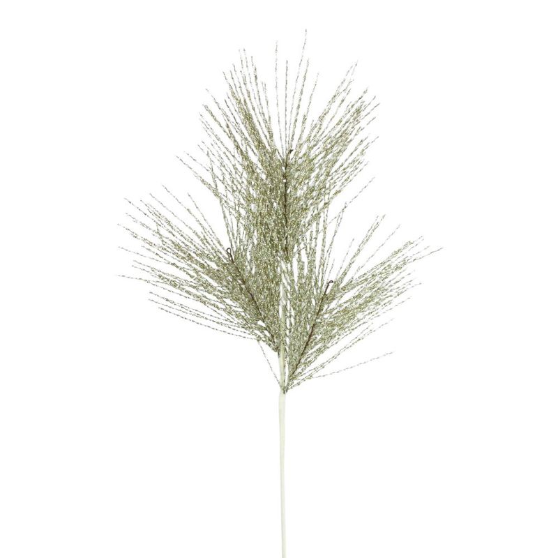 Spray, 32&quot; Platinum Tinsel Grass