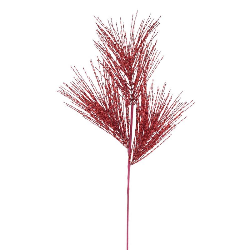 Spray, 32&quot; Red Tinsel Grass