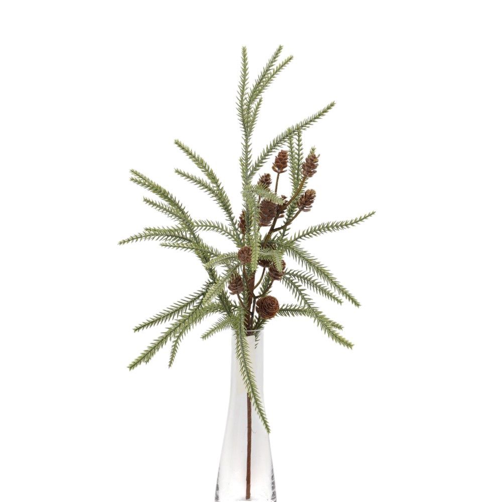 Spray, 20&quot; Green Natural Pine Cone