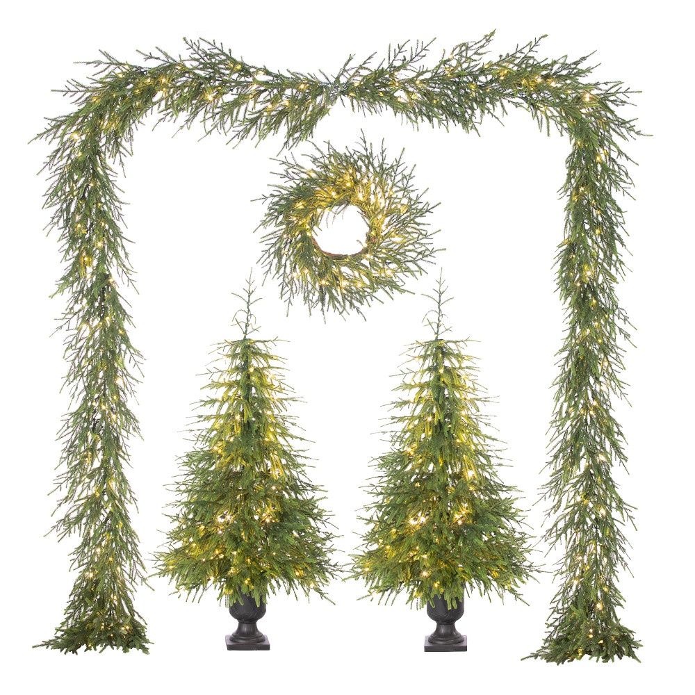 Norfolk Pine Entry 5pc Set Pre-Lit