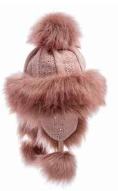 Faux Fur Hat, Bajka Style Powder Pink