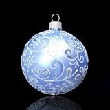 Ornament, Baby Blue Blown Glass Modern Design Blue/Silver