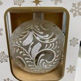 Ornament, Frosted Blown Glass Modern Design