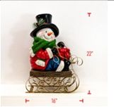 Yard Art, Snowman on Sleigh