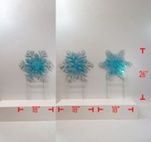 Yard Art, 3 Asst Blue Metal Glitter Snowflakes 26&quot;