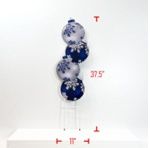 Yard Decor, Blue Stacked Christmas Bulbs 37&quot;