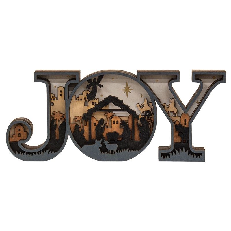 Nativity, Wood Joy Cutout Scene