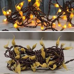 Lights, Warm Silicone Dipped Teeny w/Brown Cord