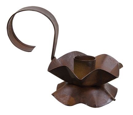 Candle Holder, Rusty Flower for Taper