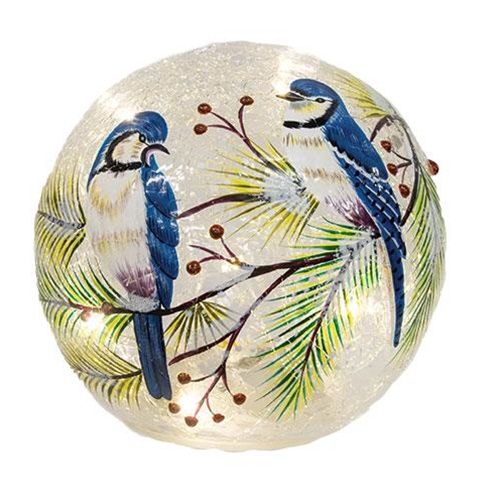 Ball, Snowy Blue Jay Couple Light Up B/O 6"