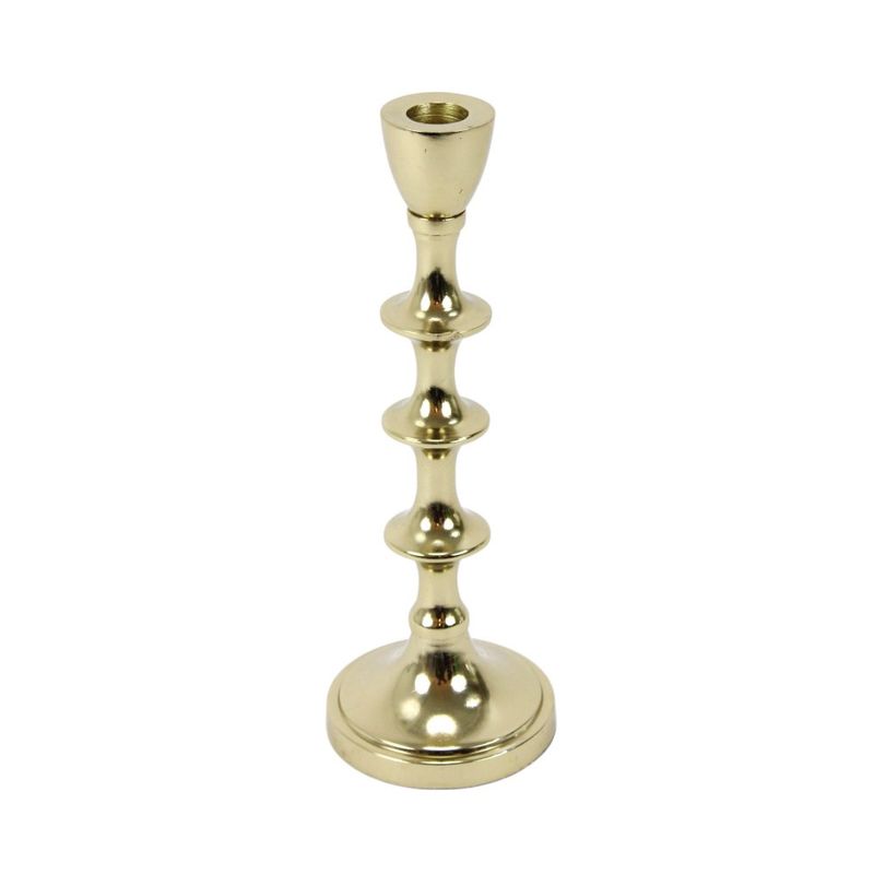 Candle Holder, 10&quot; Gold Aluminum