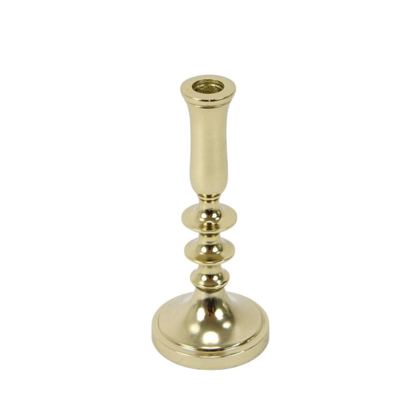 Candle Holder, 8&quot; Gold Aluminum