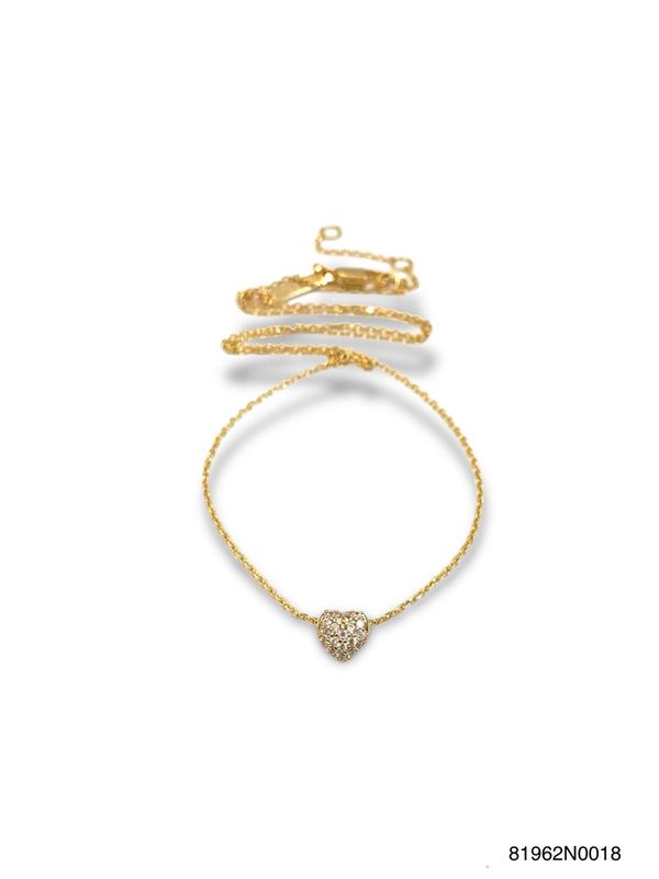 Necklace, Gemma Baby Gld/ WG