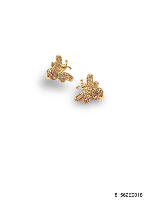 Earrings, Bee Happy Stud (Available in Gold &amp; White Gold)