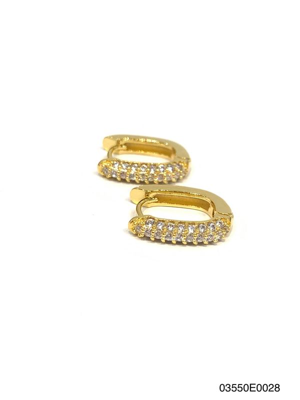 Earrings, Ali Elongated Petite Hoop (Available in Rose Gold, Gold, White Gold &amp; Gun Metal Finish)